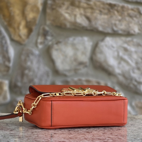 Michael Kors Parker Medium Orange Crossbody - Picture 4 of 10